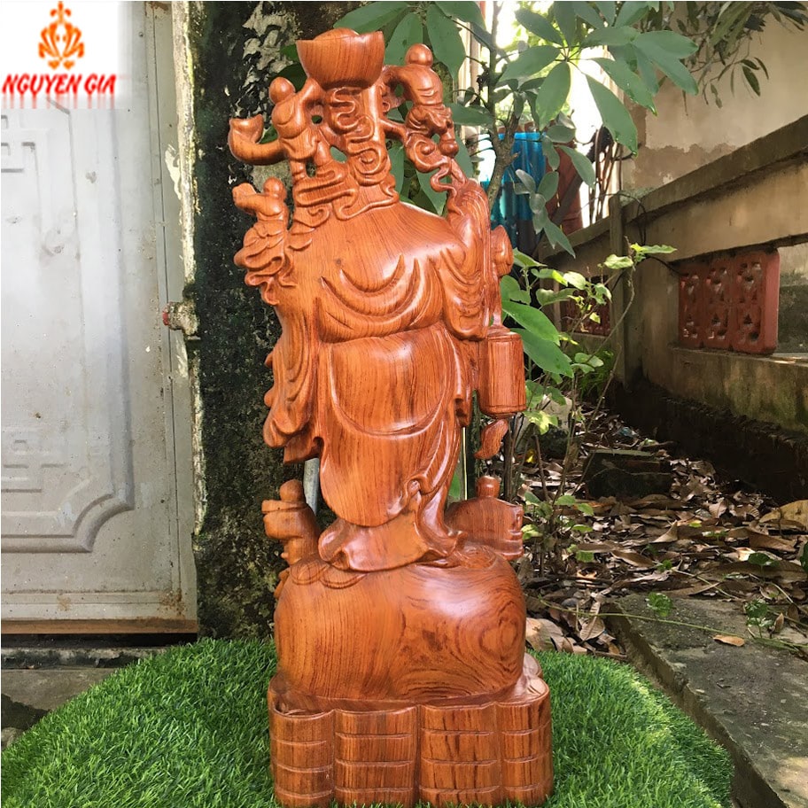 Tượng Di Lặc Ngũ Phúc cao 60 Gỗ Hương