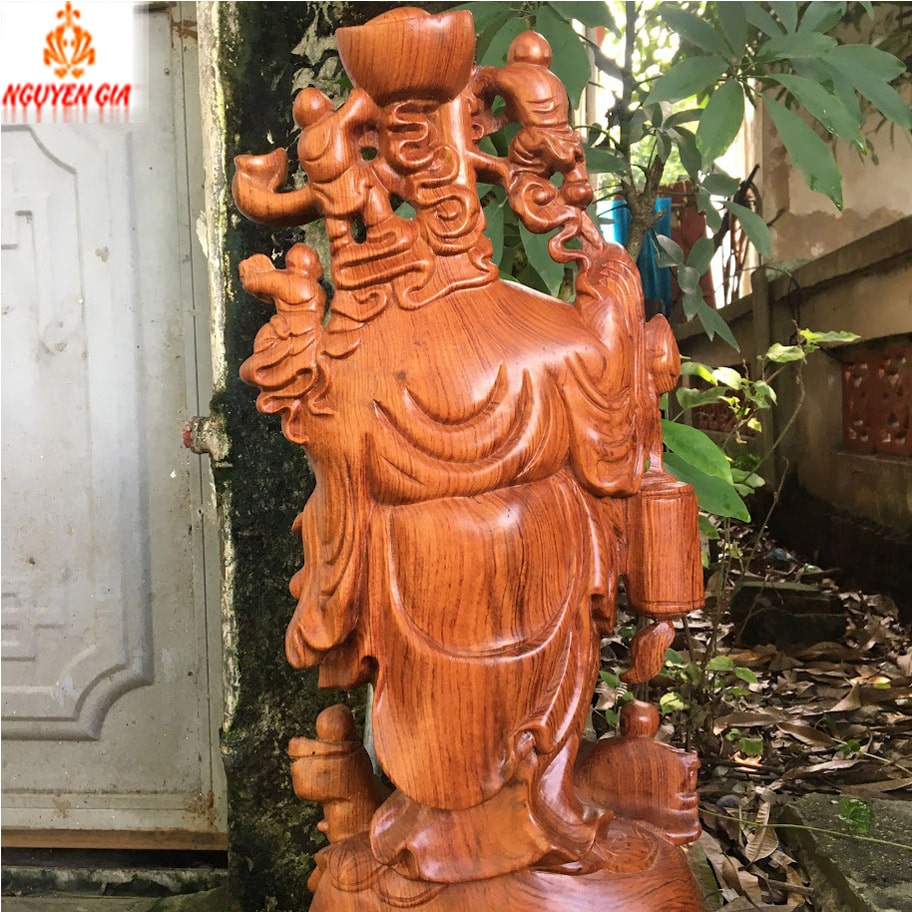 Tượng Di Lặc Ngũ Phúc cao 60 Gỗ Hương