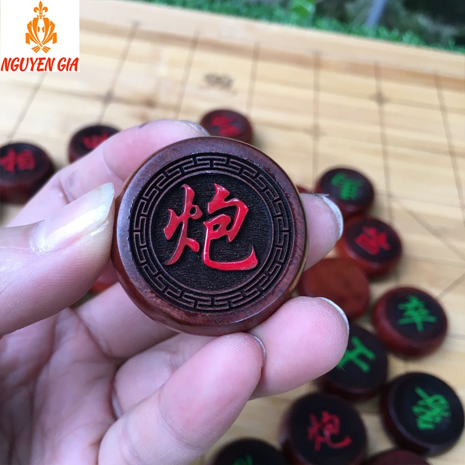 Bộ Cờ Tướng Bàn Cờ Tướng Gỗ Trúc Quân Gỗ Hương cao cấp