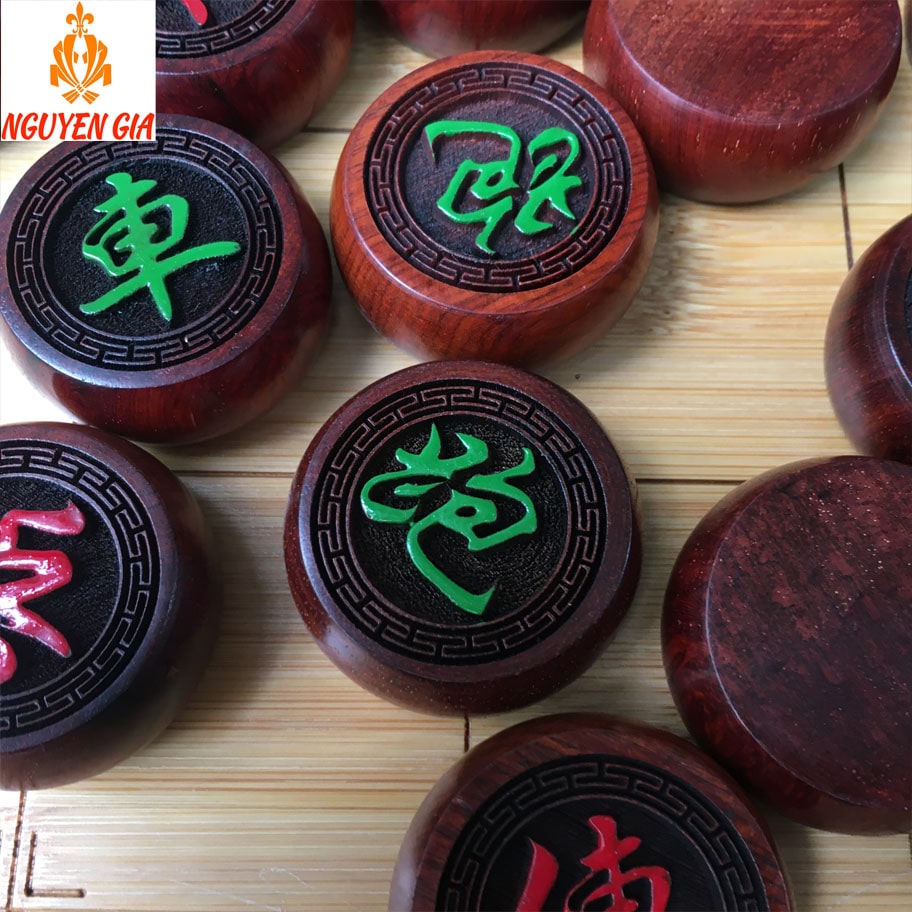 Bộ Cờ Tướng Bàn Cờ Tướng Gỗ Trúc Quân Gỗ Hương cao cấp